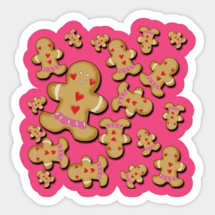 Sam the Gingerbread Cookie - Valentine's Day Sticker